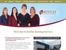 Tablet Screenshot of bentleyhearing.com
